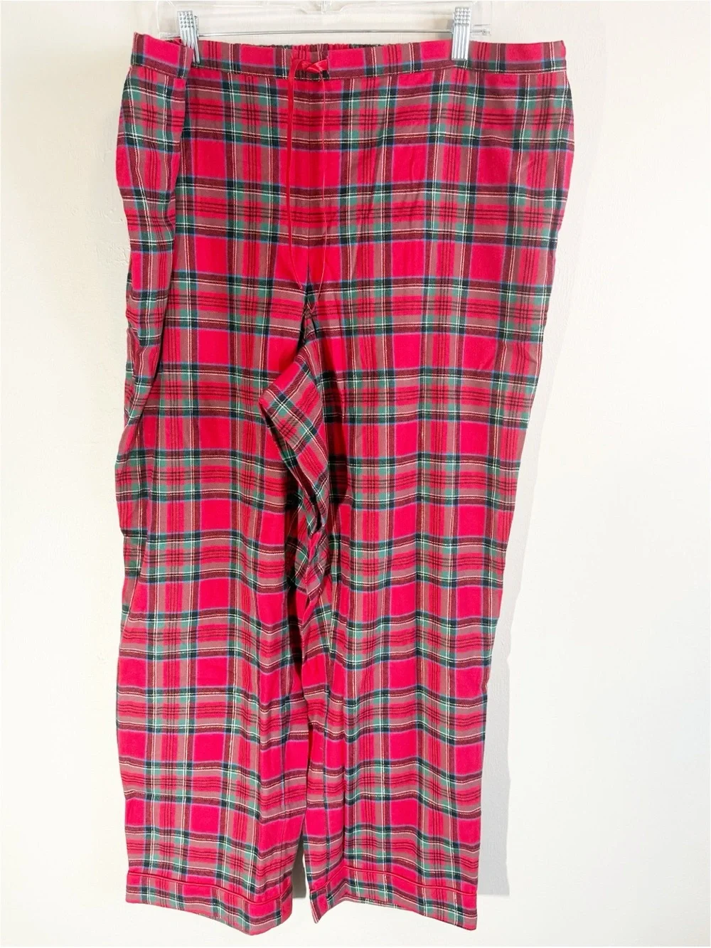 New TALBOTS Red Plaid Cotton Flannel Pajama Set SOLSTICE Holiday Cabin Sz 2X